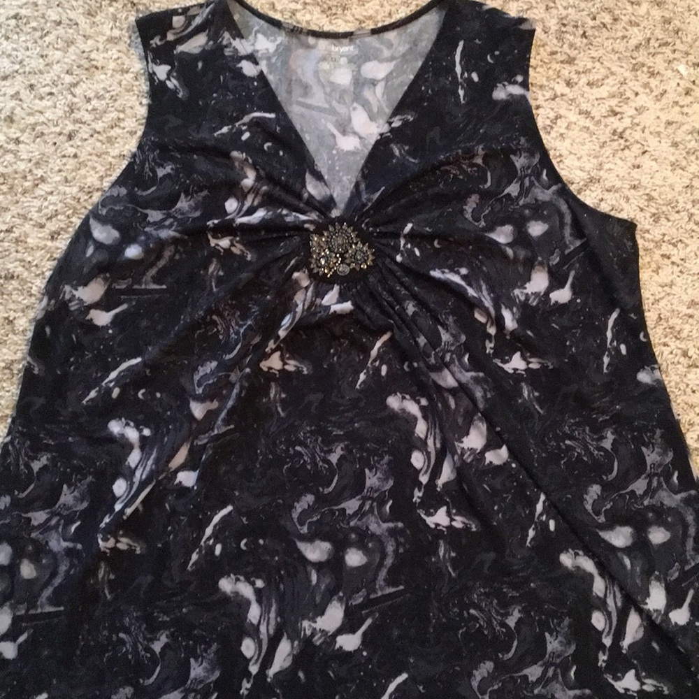 Lane Bryant black and white marble tank